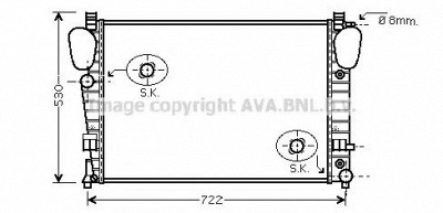 AVA QUALITY COOLING ms2311 -  Радиатор, охлаждение двигателя